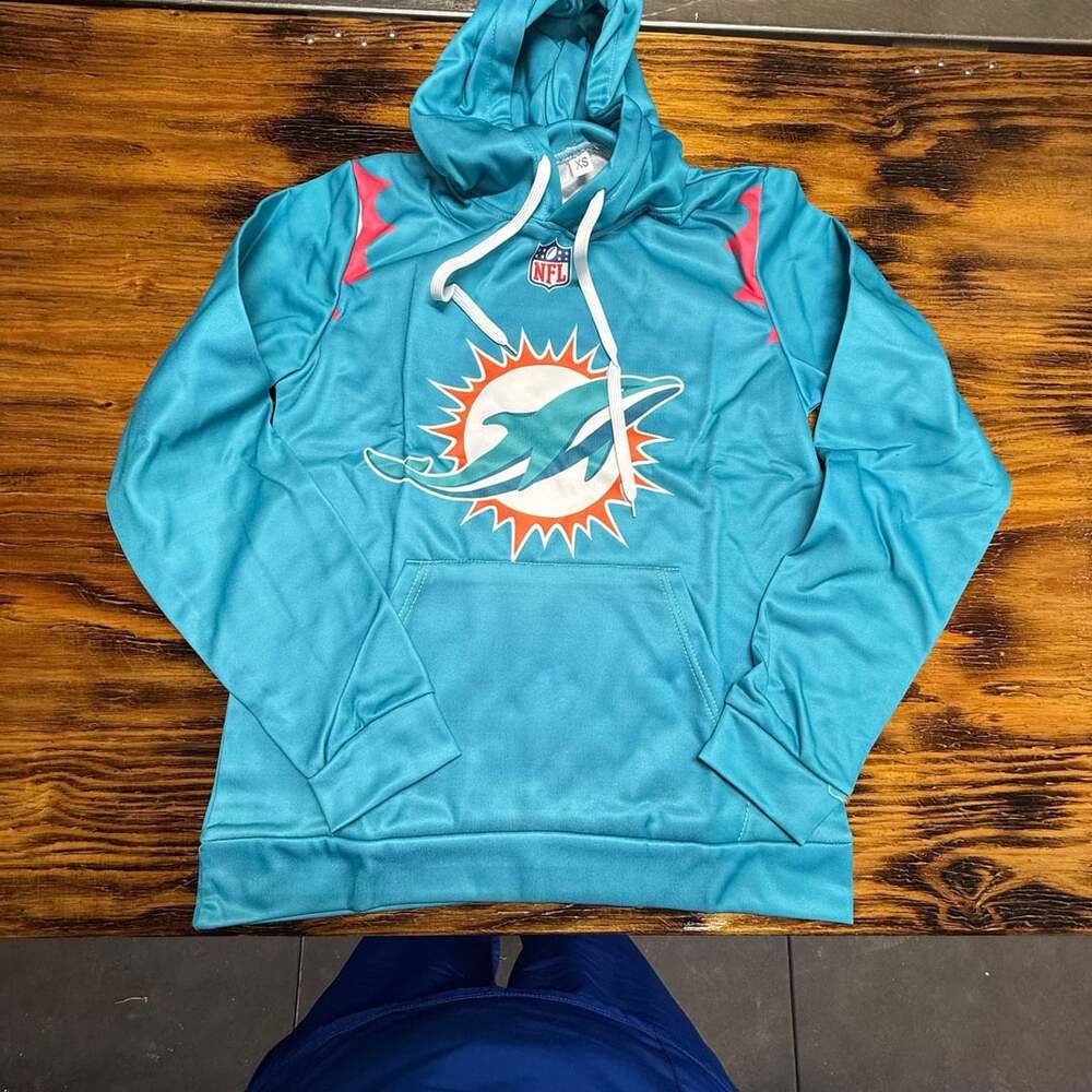 NFL Miami Dolphins Hoodie Size XS Aqua Blue Pullover